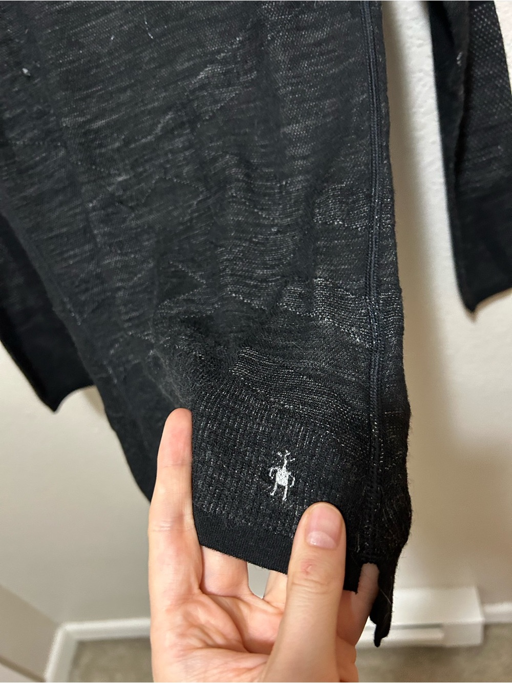 Smartwool Intraknit Thermal Merino Base Layer Crew Women’s Small Black Gray - Picture 5 of 6